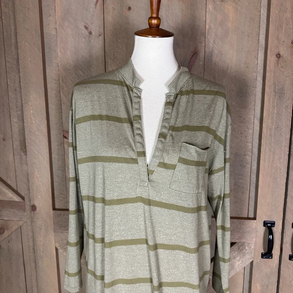 Free People / FP Beach Like a Bird green stripe midi dress Size Small - Picture 4 of 12